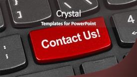  Presentation with computer keyboard and mouse - Colorful presentation theme enhanced with computer notebook keyboard with contact backdrop and a dark gray colored foreground