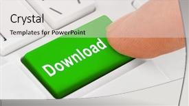  Presentation with download - Theme having computer notebook keyboard with download background and a lemonade colored foreground