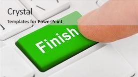  Presentation with computer keyboard and mouse - Slide deck having computer notebook keyboard with finish background and a  colored foreground