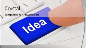  Presentation with idea - Cool new PPT layouts with computer notebook keyboard with idea backdrop and a light gray colored foreground