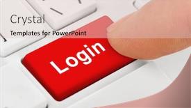  Presentation with login - Presentation theme consisting of computer-notebook-keyboard-with-login background and a lemonade colored foreground