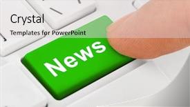  Presentation with computer keyboard and mouse - Presentation featuring computer notebook keyboard with news background and a light gray colored foreground