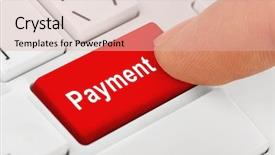  Presentation with payment - Beautiful PPT layouts featuring e banking solution - computer notebook keyboard with payment backdrop and a lemonade colored foreground