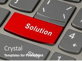 Computer Notebook Keyboard With Solutions PPT template 10 | CrystalGraphics
