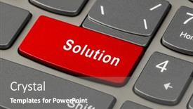  Presentation with solutions - Cool new PPT layouts with computer-notebook-keyboard-with-solutions backdrop and a gray colored foreground