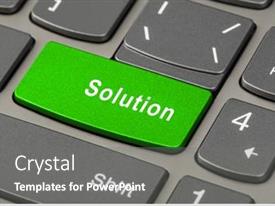 Computer Notebook Keyboard With Solutions PPT template 16 | CrystalGraphics