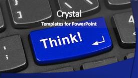  Presentation with think - Theme having computer notebook keyboard with think background and a dark gray colored foreground