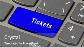  Presentation with notebook - Cool new theme with computer-notebook-keyboard-with-tickets backdrop and a gray colored foreground