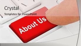  Presentation with company profile - Beautiful theme featuring computer notebook keyboard backdrop and a lemonade colored foreground