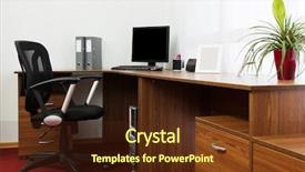  Presentation with furniture - Theme consisting of computer on a desk background and a  colored foreground