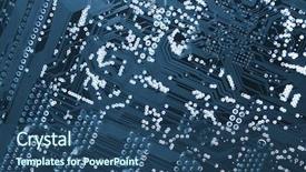  Presentation with flash - Beautiful presentation design featuring computer part circuitboard showing componants backdrop and a ocean colored foreground