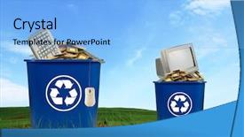  Presentation with electronic waste - Amazing theme having note pad of sticky notes open like an fan isolated on white backdrop and a lemonade colored foreground