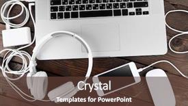  Presentation with hardware computer - Presentation with computer peripherals and laptop accessories background and a tawny brown colored foreground