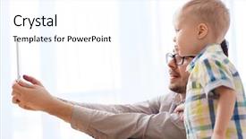  Presentation with parenting - Audience pleasing slides consisting of computer playing or having video backdrop and a  colored foreground