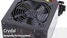 Presentation with power supply - Cool new presentation with computer power supply unit isolated backdrop and a dark gray colored foreground