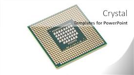 Presentation with cpu - Presentation theme consisting of intel - computer processor cpu isolated background and a white colored foreground