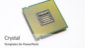  Presentation with processor - Audience pleasing slide set consisting of computer processor isolated backdrop and a white colored foreground