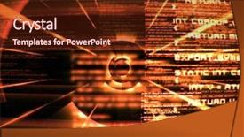  Presentation with orange abstract - PPT theme enhanced with abstract orange text background background and a tawny brown colored foreground