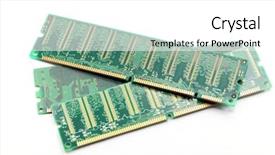  Presentation with memory ram - Colorful PPT theme enhanced with computer ram memory on white backdrop and a white colored foreground