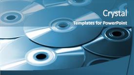 Presentation with storage - Beautiful presentation theme featuring storage blu ray - dvd backdrop and a teal colored foreground