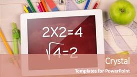  Presentation with math students - Cool new presentation with computer ropot - composite image of digital tablet backdrop and a coral colored foreground