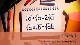  Presentation with composite - Amazing presentation theme having computer ropot - composite image of square roots backdrop and a coral colored foreground