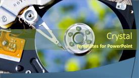  Presentation with brain computer - Presentation enhanced with computer's brain background and a tawny brown colored foreground