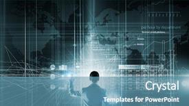  Presentation with virtual - Amazing PPT layouts having computer science - back view of businesswoman working backdrop and a teal colored foreground