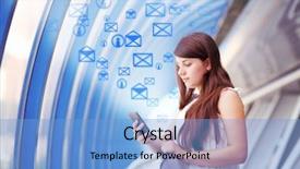  Presentation with writing google - Amazing presentation theme having computer science - girl is writing backdrop and a light blue colored foreground