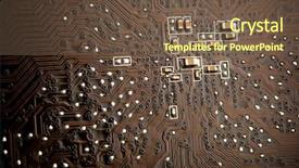  Presentation with computer engineering - Amazing PPT theme having computer science engineering - printed circuit board closeup backdrop and a tawny brown colored foreground