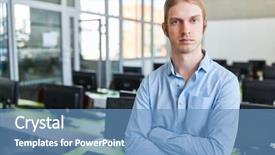  Presentation with computer science university - Colorful presentation theme enhanced with computer science student in computer backdrop and a  colored foreground