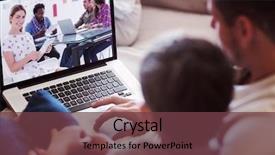  Presentation with team work and productivity - Theme enhanced with computer screen house - composite image of editor holding background and a tawny brown colored foreground