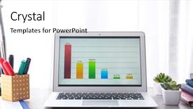  Presentation with ict modern laptop - PPT theme having computer screen house - modern comfortable workplace with laptop background and a white colored foreground