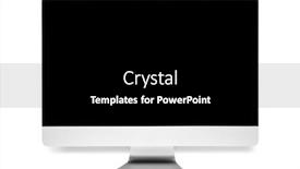  Presentation with monitor computer - Colorful theme enhanced with computer-screen-with-blank-white backdrop and a black colored foreground