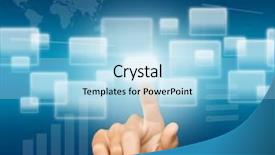  Presentation with search - Audience pleasing presentation theme consisting of computer search - hand on the flow backdrop and a light blue colored foreground