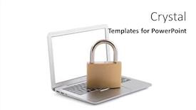  Presentation with computer security - Slide set with computer-security-concept-padlock background and a white colored foreground