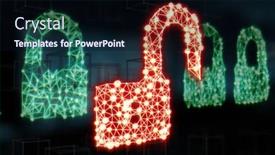  Presentation with computer security - Amazing theme having computer-security-concept-padlocks-symbolizing backdrop and a wine colored foreground