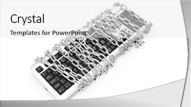  Presentation with computer security - Slides having computer security concept with keyboard background and a white colored foreground