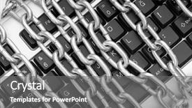  Presentation with computer security - Cool new slides with computer security concept with keyboard backdrop and a  colored foreground