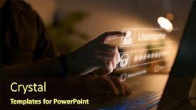  Presentation with computer security - PPT theme with computer-security-concept-with-online background and a wine colored foreground