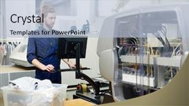  Presentation with digital self - Amazing presentation having computer self service - digital typography specialist choosing one backdrop and a light blue colored foreground