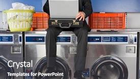  Presentation with machine - Audience pleasing slide deck consisting of computer self service - low section of young businessman backdrop and a dark gray colored foreground