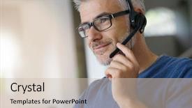  Presentation with pink home office - Slides enhanced with computer self service - sales representative teleworking from home-office background and a  colored foreground