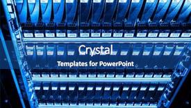  Presentation with data center - Cool new presentation design with frozen lake and snow covered backdrop and a teal colored foreground.