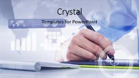  Presentation with graphic - PPT theme featuring computer skills - graphic designer drawing something background and a light blue colored foreground