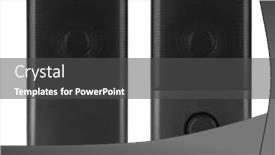  Presentation with speakers - Slides enhanced with computer-speakers-isolated background and a dark gray colored foreground