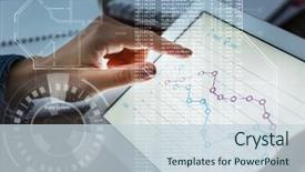  Presentation with system computer - PPT theme enhanced with computer system outsource - modern technology concept woman working background and a lemonade colored foreground