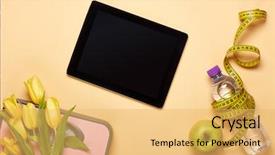  Presentation with healthy lifestyle - Amazing presentation having planning of diet and training backdrop and a yellow colored foreground