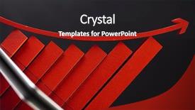  Presentation with financial - Colorful theme enhanced with computer tablet with financial graph backdrop and a dark gray colored foreground