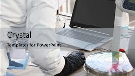  Presentation with painting walls paint roller - Beautiful slide deck featuring computer test - preparation of paint for car backdrop and a light gray colored foreground